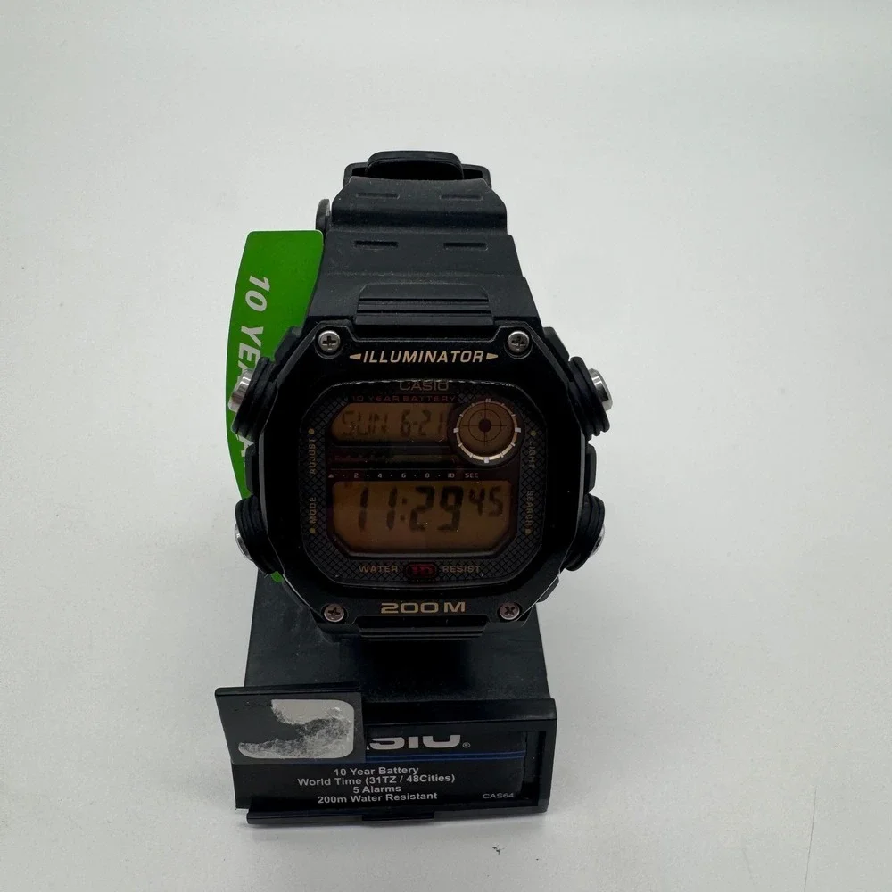 Casio DW-291H-1AV Men's 200M Water Resistant Digital Watch 10 Year Battery Black